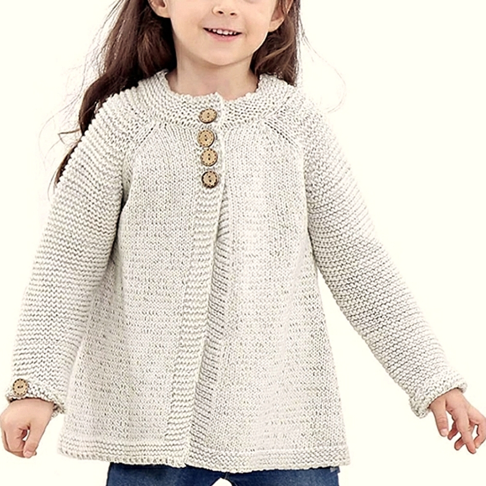 Pretty Girl Knit Cardigan Jacket Cotton Minimalist size 120